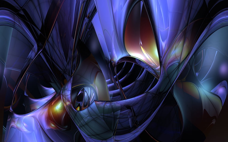 purpler and brown abstract painting HD wallpaper