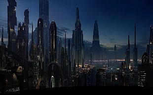 photo of high rise buildings, Star Wars, Coruscant