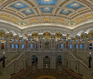 white painted building, library, library of congress, Washington, D.C.