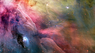 galaxy painting, space, nebula, space art, digital art