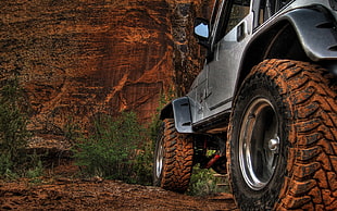 black vehicle, Jeep Wrangler, Jeep, dirt, outdoors HD wallpaper