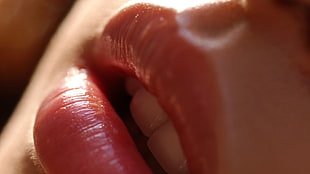 red lipstick, lips, women, juicy lips HD wallpaper