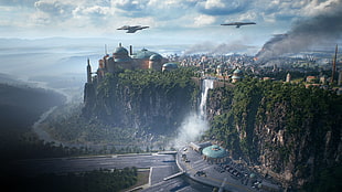 movie scene screengrab, Star Wars Battlefront II, Star Wars, video games, Naboo HD wallpaper