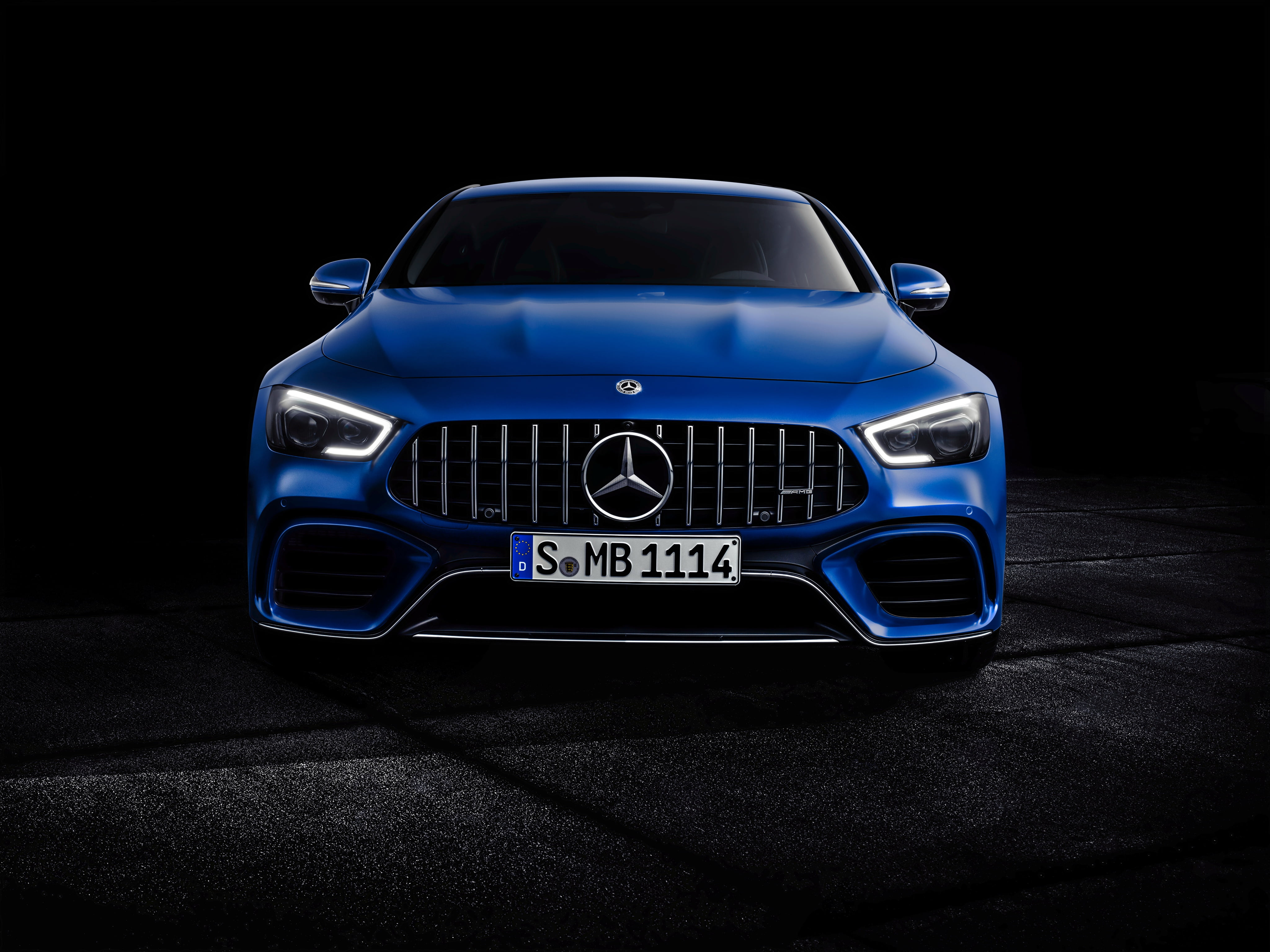 Blue Mercedes-Benz car, Mercedes-AMG GT 63 S 4MATIC+ 4-Door Coupe, Geneva Motor Show, 2018 HD wallpaper | Wallpaper Flare