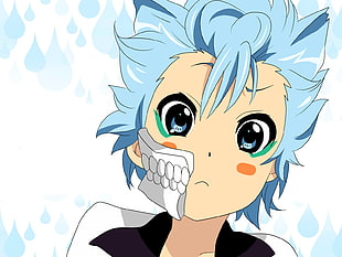 blue haired anime character illustration, Bleach, anime, anime boys, blue hair