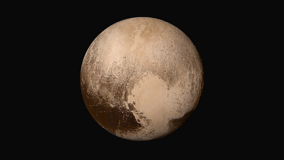 full moon, Pluto, planet, space HD wallpaper