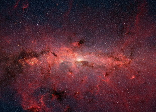 red and black galaxy HD wallpaper