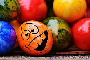 assorted colors of Easter eggs