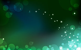 green and black bokeh lights illustration