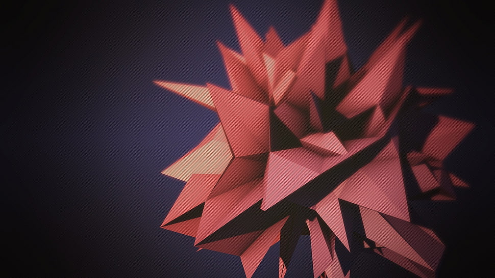 red 3D artwork, digital art, geometry, abstract, render HD wallpaper