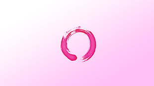 pink logo wallpaper, ensō, edit, pink