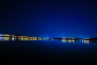 photo of city lights, blue, Georgia, Tbilisi, sea