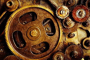 machine, technology, gears, screw HD wallpaper
