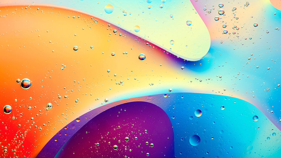 multicolored splatter wallpaper, Bubbles, Colorful, Gionee A1 HD wallpaper