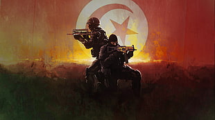 soldier wallpaper, Counter-Strike: Global Offensive, flag, Tunisia, army HD wallpaper