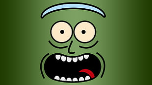 green cartoon character wallpaper, Rick and Morty, vector graphics HD wallpaper