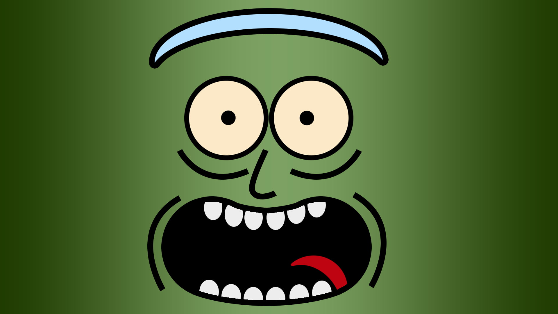 green cartoon character wallpaper, Rick and Morty, vector graphics