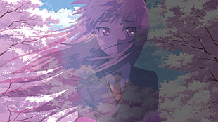 female anime character digital wallpaper, Shiina Mashiro, Sakurasou no Pet na Kanojo, long hair, wind
