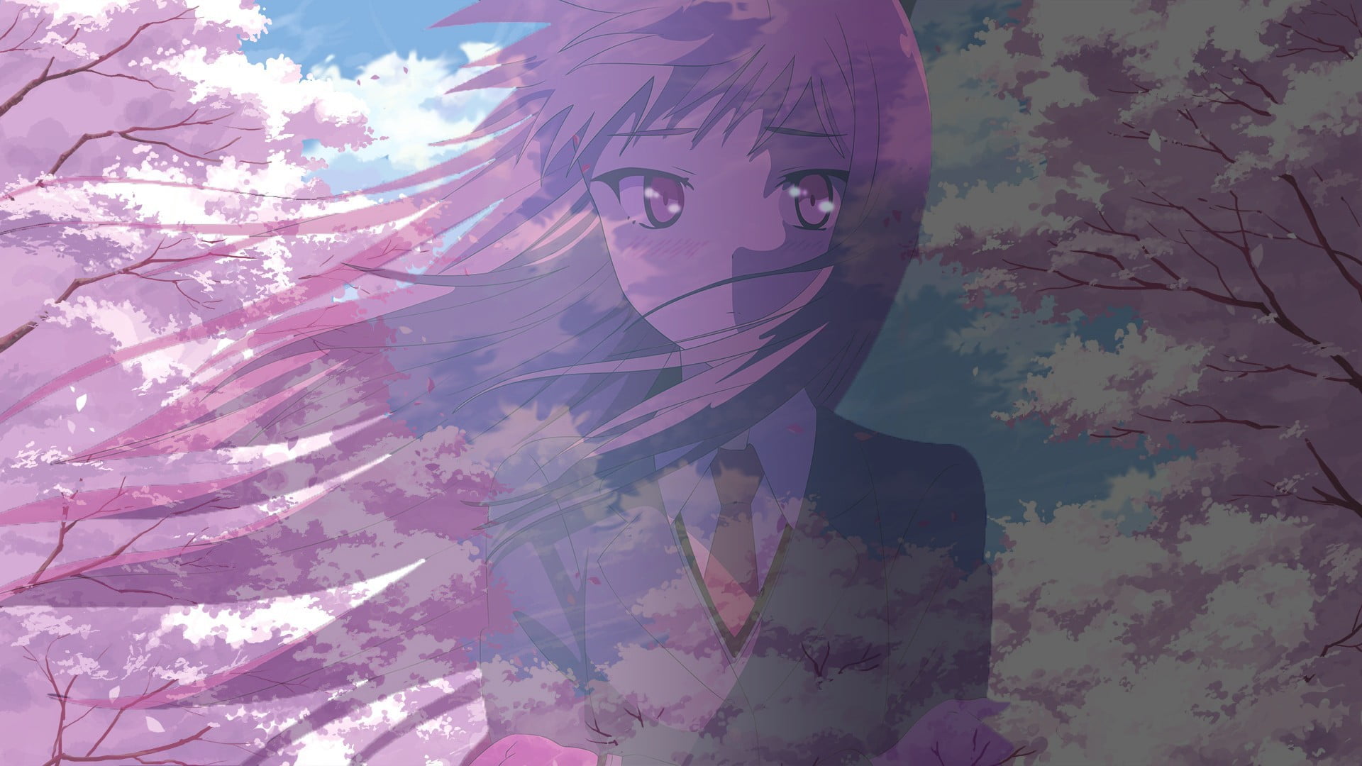 1125x2436 Resolution Female Anime Character Digital Wallpaper Shiina