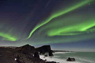 Aurora Borealis phenomenon, iceland