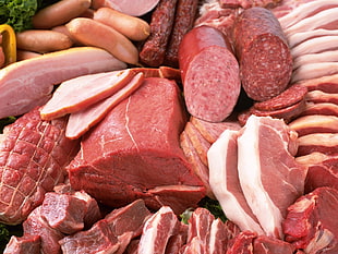 assorted cut of meats HD wallpaper