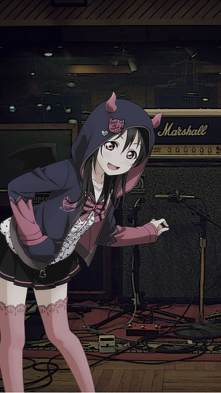 black haired female anime character digital wallpaper, Yazawa Nico, Love Live! HD wallpaper