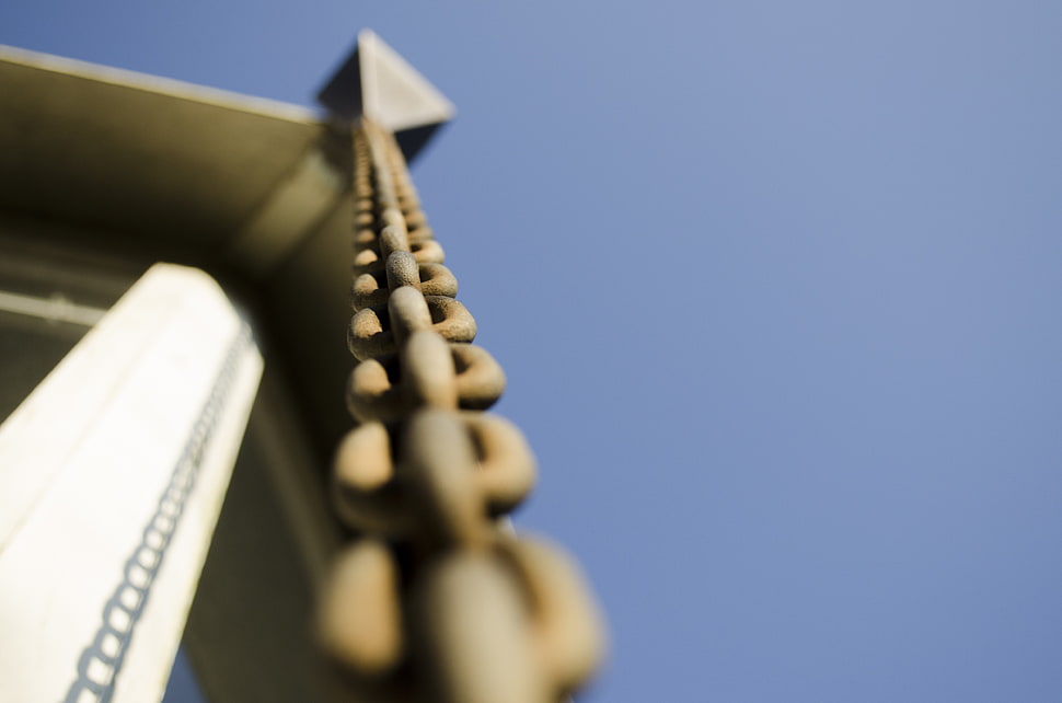 brown chain, simple, photography, macro, chains HD wallpaper