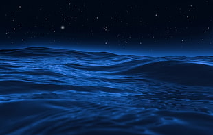 blue, dark, night, landscape HD wallpaper