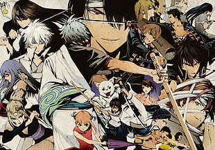 anime characters illustration, Gintama