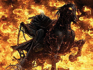 ghost rider wallpaper, fire, Ghost Rider