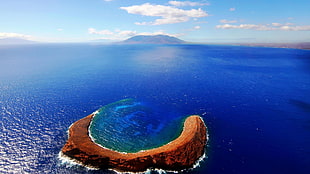 blue lagoon, island, water, Molokini