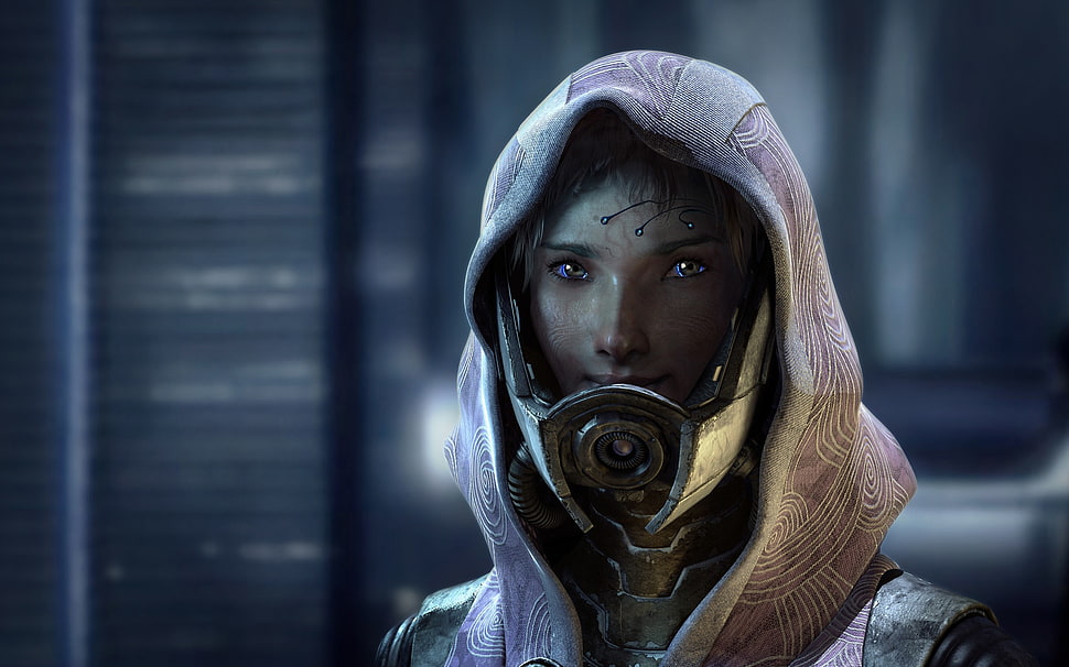 game character poster, digital art, Tali'Zorah, Mass Effect, video games HD wallpaper