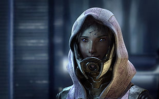 game character poster, digital art, Tali'Zorah, Mass Effect, video games