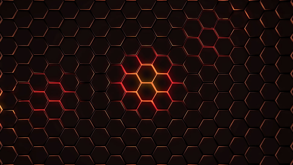 abstract, geometry, hexagon HD wallpaper