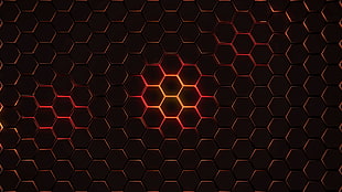 abstract, geometry, hexagon HD wallpaper