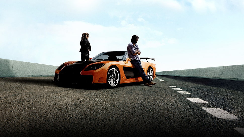 orange and black super car, Furious 7 HD wallpaper