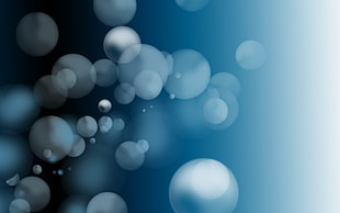 blue bubble photo HD wallpaper