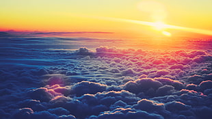 aerial view of sea of clouds