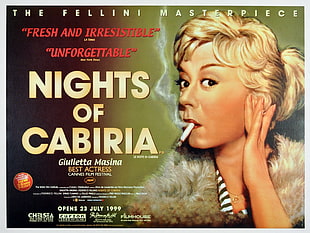 Nights of Cabiria album case, Film posters, Nights of Cabiria, Federico Fellini, Giulietta Masina 