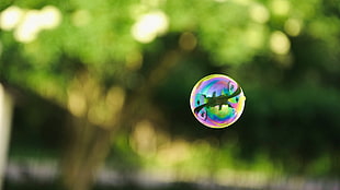 close-up photography of bubble, bubbles, digital art, bokeh HD wallpaper