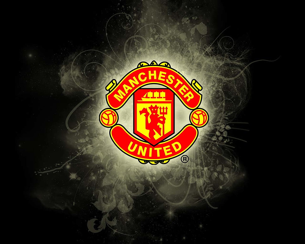 Manchester United logo HD wallpaper