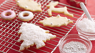 Christmas-themed biscuits