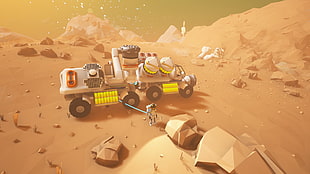 game application screenshot, Astroneer, space, planet