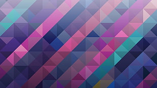 blue, green, and pink abstract illustration HD wallpaper