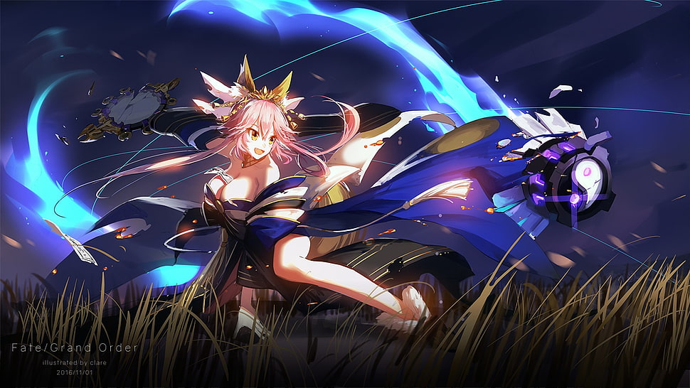 Female Animated Character Wallpaper Fate Grand Order Caster Fate Extra Hd Wallpaper Wallpaper Flare