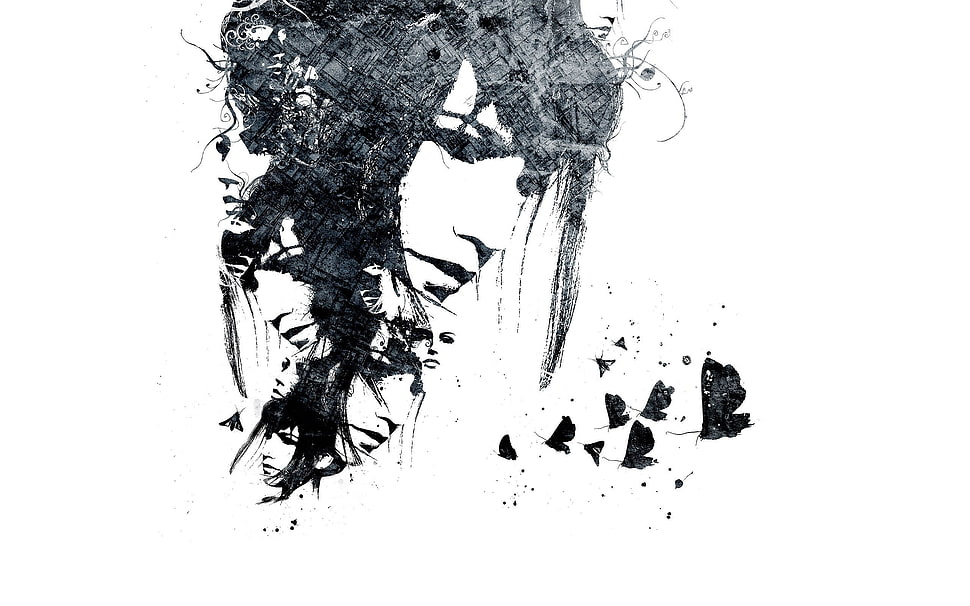 black digital wallaper HD wallpaper