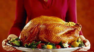 roasted chicken, meat, food, turkeys HD wallpaper