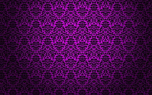 purple and black floral textile