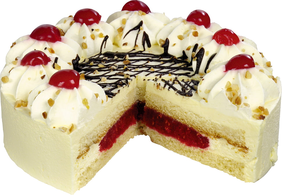 strawberry chocolate cake HD wallpaper