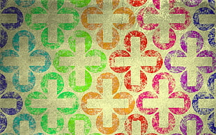 close-up photo of beige and red pattern wall